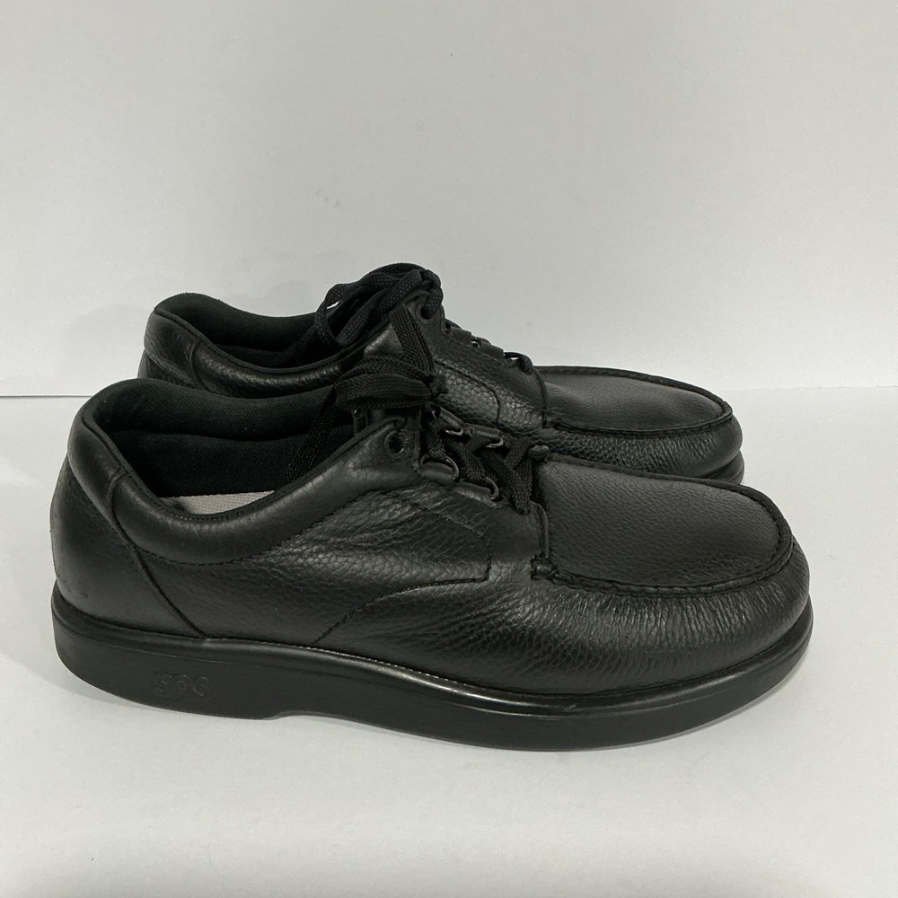 SAS Men's Bout Time Comfort Lace Up Black Shoes, 11 WW